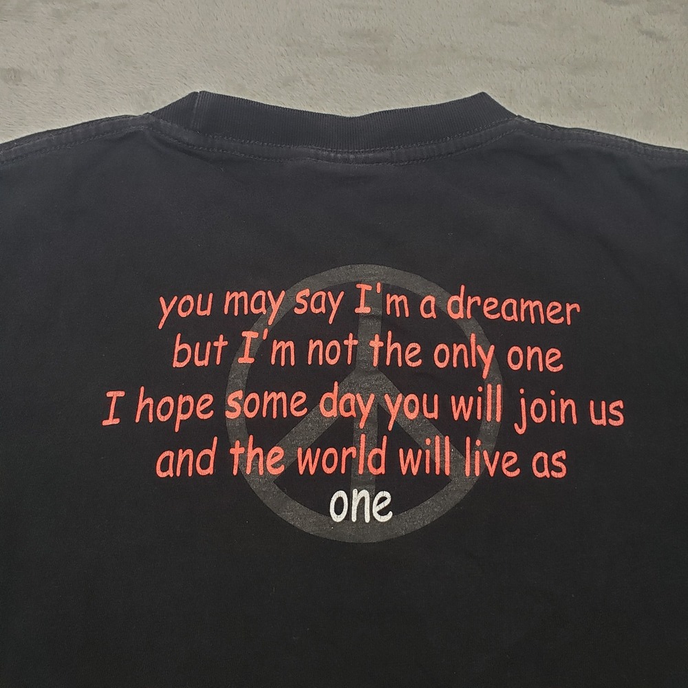 Vintage John Lennon Imagine T-Shirt The Roxx 90s Beatles Graphic Tee Women's S - Picture 6 of 7